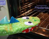 Handschuh Frederick (Eine Nähanleitung mit Schnittmuster von shesmile) Einheitsgröße. Ideal für Ofen und Grill. Nähbar als Krokodil, Hai, Schlange oder ganz neutral.