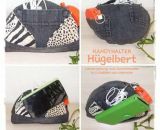 Hügelbert, das Handy-Schräghalte-Kissen. Eine Nähanleitung mit Schnittmuster in 2 Größen von shesmile. Für Tablet, E-Book Reader oder Handy. Für Kinder oder Erwachsene. Ergebnisse aus dem Probenähen.