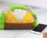 Hügelbert, das Handy-Schräghalte-Kissen. Eine Nähanleitung mit Schnittmuster in 2 Größen von shesmile. Für Tablet, E-Book Reader oder Handy. Für Kinder oder Erwachsene. Ergebnisse aus dem Probenähen.
