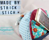 Hügelbert, das Handy-Schräghalte-Kissen. Eine Nähanleitung mit Schnittmuster in 2 Größen von shesmile. Für Tablet, E-Book Reader oder Handy. Für Kinder oder Erwachsene. Ergebnisse aus dem Probenähen.