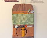 Kulturtasche / Reisekosmetik -Hanging3- (Nähanleitung und Schnittmuster von shesmile). Genäht mit Designelementen aus Kork.
