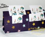 Kartenhalter KiddiCard aus Stoff. Eine Nähanleitung mit Schnittmuster von shesmile. Ideal für Unterwegs oder Zuhause. Aufgeklappt, zusammengesteckt, Spielkarten aus der intgegrierten Tasche rausgeholt und schon kann die Spielpartie losgehen. Ergebnis
