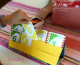 Kartenhalter KiddiCard aus Stoff. Eine Nähanleitung mit Schnittmuster von shesmile. Ideal für Unterwegs oder Zuhause. Aufgeklappt, zusammengesteckt, Spielkarten aus der intgegrierten Tasche rausgeholt und schon kann die Spielpartie losgehen. Ergebnis
