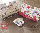Kartenhalter KiddiCard aus Stoff. Eine Nähanleitung mit Schnittmuster von shesmile. Ideal für Unterwegs oder Zuhause. Aufgeklappt, zusammengesteckt, Spielkarten aus der intgegrierten Tasche rausgeholt und schon kann die Spielpartie losgehen. Ergebnis