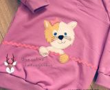 Katzen Kantenhocker Kitty (Eine kostenlose Applikationsvorlage mit Nähanleitung von shesmile) Ergebnisse aus dem Probenähen bzw. Probeapplizieren