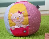Katzen Kantenhocker Kitty (Eine kostenlose Applikationsvorlage mit Nähanleitung von shesmile) Ein Geschenk zur Geburt.