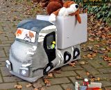 Kipplaster Hüppa (Eine Nähanleitung mit Schnittmuster von shesmile) Hüppa, der Kipplaster aus Stoff zum Hüpfen und Bepacken. Als Adventskalender, Kinderzimmer-Utensilo, Feuerwehr-Auto oder Hüpf-Rutsch-Baustellenfahrzeug. Ergebnisse aus dem Probenähen