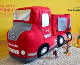 Kipplaster Hüppa (Eine Nähanleitung mit Schnittmuster von shesmile) Hüppa, der Kipplaster aus Stoff zum Hüpfen und Bepacken. Als Adventskalender, Kinderzimmer-Utensilo, Feuerwehr-Auto oder Hüpf-Rutsch-Baustellenfahrzeug. Ergebnisse aus dem Probenähen