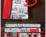 Zeichenmappe Kreativ5 mit viel Platz für Malblöcke, Skizzenbücher, Buntstifte und Zeichenutensilien. Eine Nähanleitung mit Schnittmuster von shesmile.