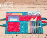 Zeichenmappe Kreativ5 mit viel Platz für Malblöcke, Skizzenbücher, Buntstifte und Zeichenutensilien. Eine Nähanleitung mit Schnittmuster von shesmile.