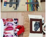 Zeichenmappe Kreativ5 mit viel Platz für Malblöcke, Skizzenbücher, Buntstifte und Zeichenutensilien. Eine Nähanleitung mit Schnittmuster von shesmile.
