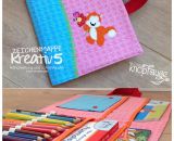 Zeichenmappe Kreativ5 mit viel Platz für Malblöcke, Skizzenbücher, Buntstifte und Zeichenutensilien. Eine Nähanleitung mit Schnittmuster von shesmile.