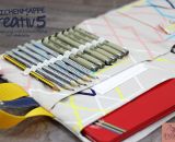 Zeichenmappe Kreativ5 mit viel Platz für Malblöcke, Skizzenbücher, Buntstifte und Zeichenutensilien. Aber auch für Nähsachen oder Unterrichtsmaterial für Lehrer. Eine Nähanleitung mit Schnittmuster von shesmile. Einfach. Kreativ. Nähen.