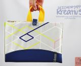Zeichenmappe Kreativ5 mit viel Platz für Malblöcke, Skizzenbücher, Buntstifte und Zeichenutensilien. Aber auch für Nähsachen oder Unterrichtsmaterial für Lehrer. Eine Nähanleitung mit Schnittmuster von shesmile. Einfach. Kreativ. Nähen.