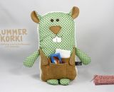 Kummertier - Kummer Korki (Nähanleitung samt Schnittmuster von shesmile) Nähen mit Kork, Leder oder SnapPap.