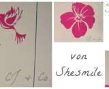 Hibiskus-Blüte, Libelle und Kolibri (Plotterdatei und Illustration von shesmile)