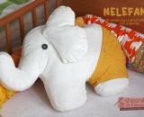 Elefant - Nelefant (Eine Nähanleitung samt Schnittmuster von shesmile) Ein großes Kuschelkissen-Stofftier für kleiner Tasche in der Badehose.