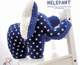 Elefanten-Kuscheltier - Nelefant (Nähanleitung und Schnittmuster von shesmile)