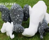 Elefanten-Kuscheltier - Nelefant (Nähanleitung und Schnittmuster von shesmile)