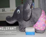 Elefanten-Kuscheltier - Nelefant (Nähanleitung und Schnittmuster von shesmile)