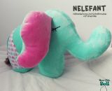 Elefanten-Kuscheltier - Nelefant (Nähanleitung und Schnittmuster von shesmile)