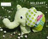 Elefanten-Kuscheltier - Nelefant (Nähanleitung und Schnittmuster von shesmile)