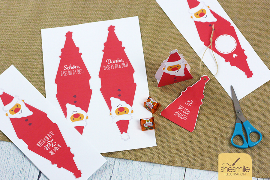 Nikolaus Santa Surprise (Digistamp, Plotterdatei und Druckvorlage) Eine kreative DIY-Bastelidee zur Weihnachtszeit.