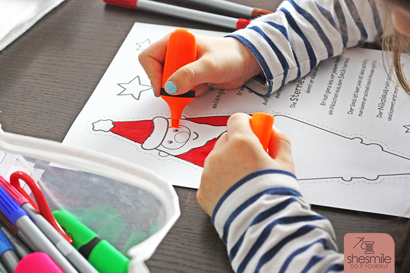 Geschenkanhänger "Nikolaus Santa Surprise" (DIY-Bastelanleitung und Druckvorlage von shesmile)