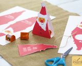 Nikolaus Santa Surprise (Digistamp, Plotterdatei und Druckvorlage für DIY-Anhänger und Aufsteller zu Weihnachten. Illustriert von shesmile)