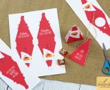 Nikolaus Santa Surprise (Digistamp, Plotterdatei und Druckvorlage für DIY-Anhänger und Aufsteller zu Weihnachten. Illustriert von shesmile)