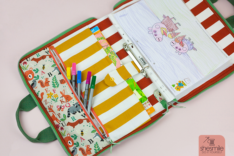 Mama, druckst du mir was aus? Eine Maltasche Orelie für das Vorschulkind nähen. Nähanleitung und Schnittmuster von shesmile. Stoffe und Material von Snaply.