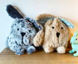 Nähanleitung und Schnittmuster gestaltet als PDF-E-Book für eine Wendetasche mit Kordelzug welche nach dem Wenden zum süßen Hasenkuscheltier wird. Der Osternesthase von shesmile! Dieses nachhaltige Osternest wird nach dem entleeren nicht weggeworfen 
