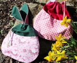 Nähanleitung und Schnittmuster gestaltet als PDF-E-Book für eine Wendetasche mit Kordelzug welche nach dem Wenden zum süßen Hasenkuscheltier wird. Der Osternesthase von shesmile! Dieses nachhaltige Osternest wird nach dem entleeren nicht weggeworfen 