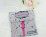 Nähanleitung und Schnittmuster gestaltet als PDF-E-Book von shesmile für ein Täschchen Petra mit Fächern für Periodenunterwäsche, (wiederverwendbare Stoff-) Slipeinlagen, Menstruationstasse und Tampons.