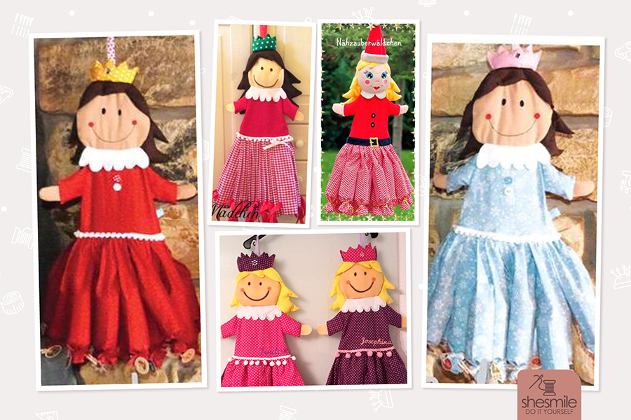 Adventskalender Prinzessin Emilia (Eine Nähanleitung mit Schnittmuster von shesmile) Ergebnisse von meinen Kunden.