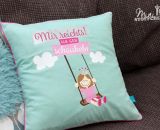 Mir reichts! Ich geh schaukeln! (Plotterdatei, Illustration und Ausmalbild von shesmile) Eine Schaukelprinzessin für kleine Prinzessinnen. Verschönert Kinderzimmer, Kinderkleidung oder Sporttaschen. Hier genäht von Ministöffchen.