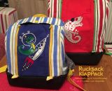 Rucksack KlapPack (Eine Nähanleitung mit Schnittmuster für 2 Größen von shesmile) Ideal für den Kindergarten oder die perfekte Tasche und Aufbewahrung für die Toniebox oder Tonies für unterwegs. Im Urlaub oder auf Reisen.