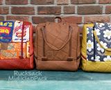 Rucksack MidiKlapPack - Das Herzstück der KlapPack-Serie. Kleiner als groß und XXL, größer als klein und mittel - Midi eben (Nähanleitung & Schnittmuster als PDF-E-Book gestaltet von shesmile)
