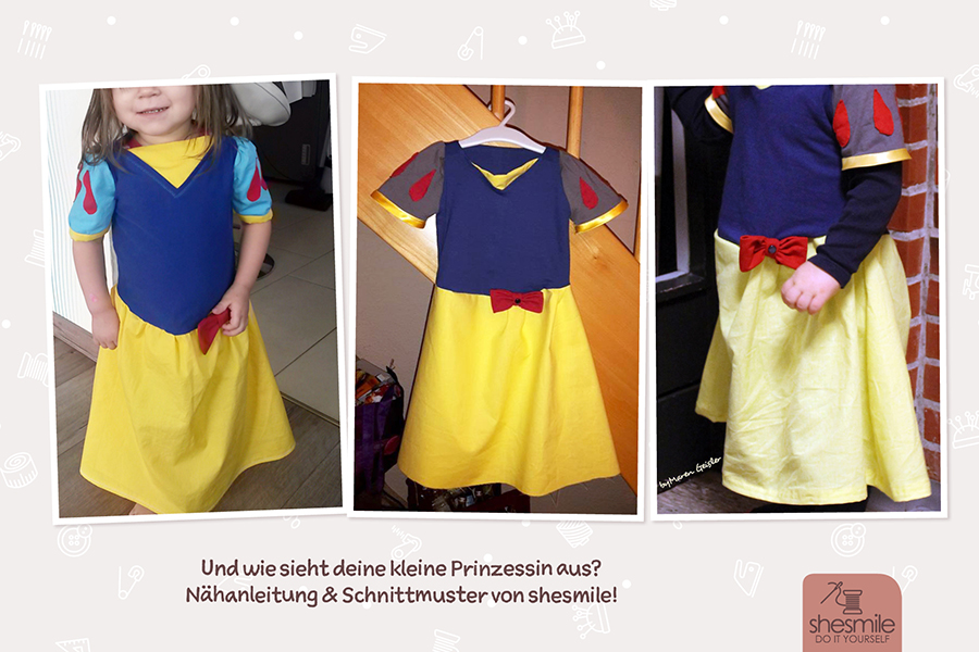 Kostüm Prinzessin Schneewittchen (Eine Nähanleitung mit Schnittmuster in Größe 80-86 von shesmile) Ergebnisse von meinen Kunden.