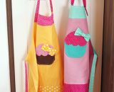 Schürze für Kinder -Muffin- (Eine Nähanleitung und Schnittmuster von shesmile) Ideal zum Kochen, Backen, Basteln und Malen. 2-lagig und supersicher.