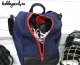 Nähanleitung und Schnittmuster gestaltet als PDF-E-Book für eine Tragetasche, Umhängetasche oder Rucksack SusiSkates. Perfekt für deine Schlittschuhe, Inline-Skates oder Ski-Schuhe. Schnittmuster Kufen bzw. Rollen von 25 cm bis 45 cm.