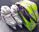 Nähanleitung und Schnittmuster gestaltet als PDF-E-Book für eine Tragetasche, Umhängetasche oder Rucksack SusiSkates. Perfekt für deine Schlittschuhe, Inline-Skates oder Ski-Schuhe. Schnittmuster Kufen bzw. Rollen von 25 cm bis 45 cm.