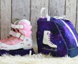 Nähanleitung und Schnittmuster gestaltet als PDF-E-Book für eine Tragetasche, Umhängetasche oder Rucksack SusiSkates. Perfekt für deine Schlittschuhe, Inline-Skates oder Ski-Schuhe. Schnittmuster Kufen bzw. Rollen von 25 cm bis 45 cm.