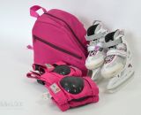 Nähanleitung und Schnittmuster gestaltet als PDF-E-Book für eine Tragetasche, Umhängetasche oder Rucksack SusiSkates. Perfekt für deine Schlittschuhe, Inline-Skates oder Ski-Schuhe. Schnittmuster Kufen bzw. Rollen von 25 cm bis 45 cm.