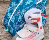 Nähanleitung und Schnittmuster gestaltet als PDF-E-Book für eine Tragetasche, Umhängetasche oder Rucksack SusiSkates. Perfekt für deine Schlittschuhe, Inline-Skates oder Ski-Schuhe. Schnittmuster Kufen bzw. Rollen von 25 cm bis 45 cm.