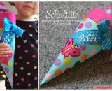 Kleine Schultuete oder Zuckertuete aus Stoff -Nähanleitung und Schnittmuster von shesmile-