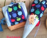 Rucksack KlapPack und eine Schultüte aus Stoff - Das perfekte Set für den ersten Kindergarten- und Kita-Tag (Eine Nähanleitung mit Schnittmuster von shesmile) Ergebnisse von meinen Kunden.