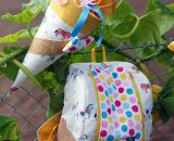 Kleine Schultüte aus Stoff für den ersten KiTa-Tag meiner Tochter (Nähanleitung und Schnittmuster von shesmile) Passend dazu ein kleiner Kindergarten-Rucksack nach dem Schnittmuster Rucksack KlapPack, ebenfalls von shesmile.