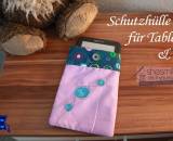 Schutztasche für Tablets, Handys oder Laptop (Nähanleitung & Schnittmuster von shesmile) Hier für den Amazon Kindle genäht von Kleiner Monkey