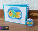 Digistamps in Form von JPG-Dateien mit weissem Hintergrund und PNG-Dateien mit transparentem Hintergrund für das Sternzeichen Fische zum Gestalten und Drucken. Gezeichnet von shesmile Illustration.